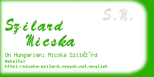 szilard micska business card